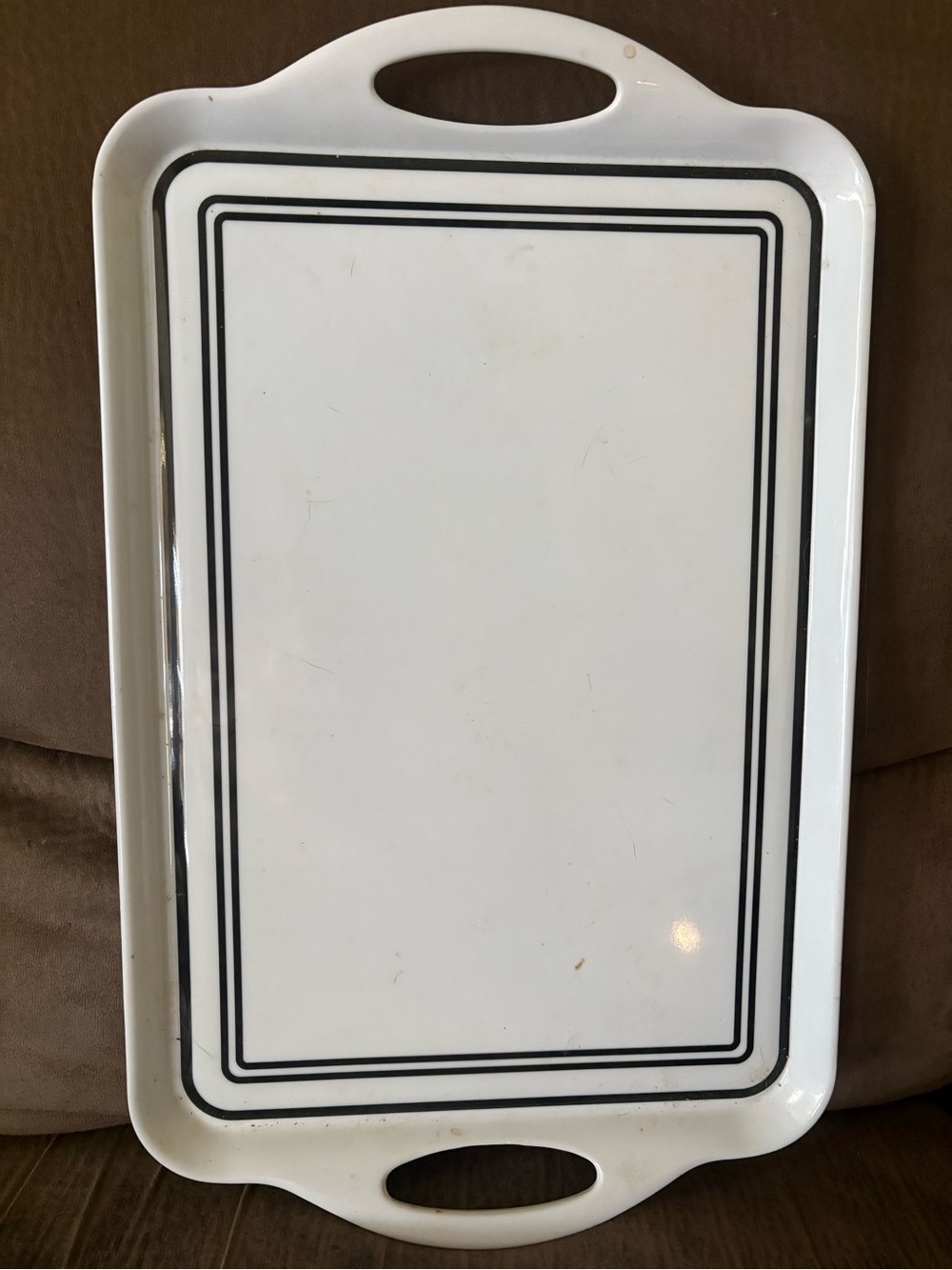 Corelle Coordinates Melamine Tray Rectangle 11  1/2" x 19" Classic Cafe Black